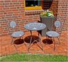 'ROYAL' Bistro-Set, 3-tlg, Metall Grau Bild 2