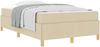 vidaXL Bettrahmen mit Matratze Creme 120 x 190 cm Stoff 3398925 Bild 2