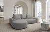 Stoff Ecksofa Gomera L-Form Kurz - Strukturstoff - Hellgrau - Links Bild 2