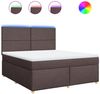 vidaXL Boxspringbett mit Matratze Dunkelbraun 180x200 cm Stoff 3293655 Bild 2