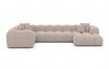 Samtstoff Wohnlandschaft Formentera U Form - Strukturstoff - beige - Rechts Bild 3