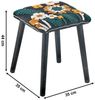 Kobolo 4-Fußstuhl Sitzhocker Hocker IMBALI mit floralem Muster (1 Stück) Bild 3