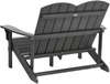 Beliani 'ADIRONDACK' Gartenbank, Kunstholz, Dunkelgrau, 125 x 73 x 91 cm Bild 5