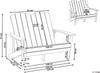 Beliani 'ADIRONDACK' Gartenbank, Kunstholz, Dunkelgrau, 125 x 73 x 91 cm Bild 2