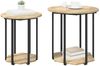 vidaXL Beistelltisch-Set mit Regal 2 pcs Braun 869715 Bild 3