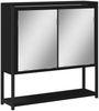 vidaXL Bad-Spiegelschrank Schwarz 60x16x60 cm Holzwerkstoff 842421 Bild 2