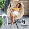KESSER® 'Luxe' Hängesessel mit Gestell, inkl. Sitz- & Rückenkissen, Seitenpolsterung, beige, für Indoor & Outdoor, bis 150 kg belastbar Bild 3