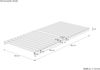 Niederflurbett metallfrei 90x200 Futon metallfreier Lattenrost, Fichte unbehandelt V-60.97-09mit Matratze Bild 3