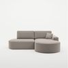 Ecksofa Schlafsofa Sofa VENEDIG Stoff Salvador Beige Ottomane Rechts Bild 2