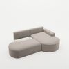 Ecksofa Schlafsofa Sofa VENEDIG Stoff Salvador Beige Ottomane Rechts Bild 3
