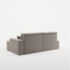 Ecksofa Schlafsofa Sofa VENEDIG Stoff Salvador Beige Ottomane Rechts Bild 4