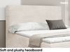 MEBLINI Boxspringbett mit Bettkasten - 200x200 - H4/Creme Cordstoff - TALIA - Gepolstert Doppelbett mit Matratze und Topper - Polsterbett mit Stauraum - Bett mit Kopfteil - Stauraumbett Bild 4