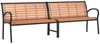 vidaXL Gartenbank Braun 231 cm Holz & Pulverbeschichteter Stahl 366539 Bild 2