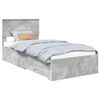 vidaXL Bettrahmen mit Kopfteil Beton Grau 90 x 190 cm Holzwerkstoff 3408311 Bild 2