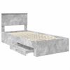 vidaXL Bettrahmen mit Kopfteil Beton Grau 90 x 190 cm Holzwerkstoff 3408311 Bild 5
