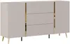 Vente-unique - MARZIALO Sideboard Holz, Platte BeigeGold - B 41 cm x H 87,2 cm x L 158 cm Bild 3