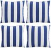 vidaXL Zierkissen 4 Stk. Blau & Weiß Gestreift 60x60 cm Stoff 360418 Bild 4