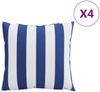 vidaXL Zierkissen 4 Stk. Blau & Weiß Gestreift 60x60 cm Stoff 360418 Bild 2