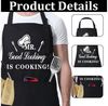 FOUORTUNATE-BEE Kochschürze Schwarze Kochschürze Herren Grillschürze Papa Küchenschürze, Grillschürze für BBQ, Küche, Vatertag und Gartenparty Geschenk Bild 2