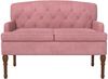 vidaXL Zweisitzer mit Knopfheftung Rosa 111 x 65 x 79 cm Samt 42041847 Bild 3