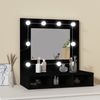 vidaXL Spiegelschrank mit LED Schwarz 60x31,5x62 cm 833520 Bild 4
