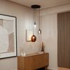 s.luce Echos Galerieleuchte 3-flammig Ø 40cm Baldachin Ø 25cm Braun, Weiß Bild 3