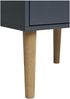 House Nordic Beistelltisch, lackiertes Holz, 2 Schubladen, dunkelgrau, 40x35x55 cm Bild 5