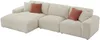 Vente-unique - TIRONO Sofa SamtStoff Beige - B 165 cm x H 80 cm x L 325 cm Bild 4