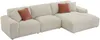 Vente-unique - TIRONO Sofa SamtStoff Beige - B 165 cm x H 80 cm x L 325 cm Bild 2