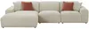 Vente-unique - TIRONO Sofa SamtStoff Beige - B 165 cm x H 80 cm x L 325 cm Bild 3