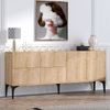 Calicosy 'LAIKA' Buffet mit 6 Türen Eiche Saphir Dekor L180 cm - Helles Holz Bild 4