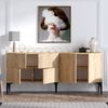 Calicosy 'LAIKA' Buffet mit 6 Türen Eiche Saphir Dekor L180 cm - Helles Holz Bild 3