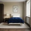 vidaXL Sommerdecke Gepolstert Dunkelblau 140 x 220 cm Mikrofaser 42025971 Bild 4
