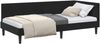 vidaXL Eckbettgestell mit Kopfteil Schwarz 80 cm x 200 cm Samt 42016211 Bild 2