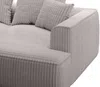 Vente-unique - PINETA Sofa Samt Grau - B 180 cm x H 67 cm x L 230 cm Bild 4