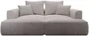 Vente-unique - PINETA Sofa Samt Grau - B 180 cm x H 67 cm x L 230 cm Bild 2