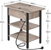 Hoobro BEISTELLTISCH BRAUN Sofatisch mit Ladestation (H 64 x T 48 x B 26 cm) Bild 3