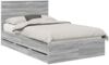 vidaXL Bettrahmen Graues Sonoma 120 x 190 cm Ingenieurs Holz 3409480 Bild 2