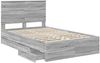 vidaXL Bettrahmen Graues Sonoma 120 x 190 cm Ingenieurs Holz 3409480 Bild 5