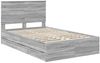 vidaXL Bettrahmen Graues Sonoma 120 x 190 cm Ingenieurs Holz 3409480 Bild 4