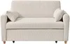 Vente-unique - AYLA Sofa SamtStoff Beige - B 87 cm x H 86 cm x L 140 cm Bild 3
