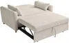 Vente-unique - AYLA Sofa SamtStoff Beige - B 87 cm x H 86 cm x L 140 cm Bild 5