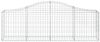 vidaXL Gabionen mit Hochbogen 11 Stk. 200x30x60/80 cm Verzinktes Eisen 3145397 Bild 4
