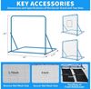 GarveeMore Fußballtor Dual-Mode Reboundernetz 120x120cm / 150*210CM, Winkel verstellbar Bild 3