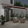 vidaXL Markise Manuell mit LED Weinrot 600x350 cm 3214995 Bild 3