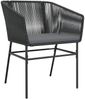 vidaXL 5-tlg. Garten-Essgruppe mit Kissen Schwarz Poly Rattan Glas 3334612 Bild 4