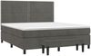 vidaXL Boxspringbett mit Matratze Dunkelgrau 180x200 cm Samt 3137798 Bild 3
