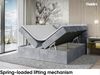 MEBLINI Boxspringbett TAPO 2 140x200 cm mit Bettkasten - H3/Hellgrau Samt Polsterbett - Doppelbett mit Topper & Taschenfederkern-Matratze Bild 3
