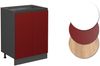 Küchenunterschrank R-Line Rot 60 cm J-Shape AP Marmor Vicco Bild 5