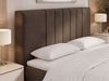 Boxspringbett INERO DUO, Doppelbett mit Multipocket-Matratze H3, Boxspringbett mit Stauraum, gestepptes Kopfteil - 200x200 - Braun Velvet - Topper Visco Bild 5